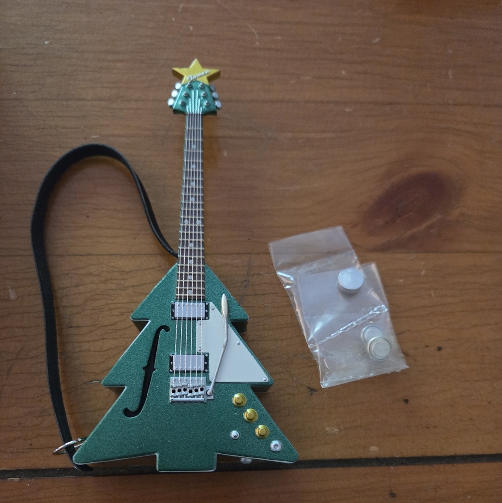 Hallmark Keepsake " Rockin Around The Christmas Tree" Musical Guitar Ornament